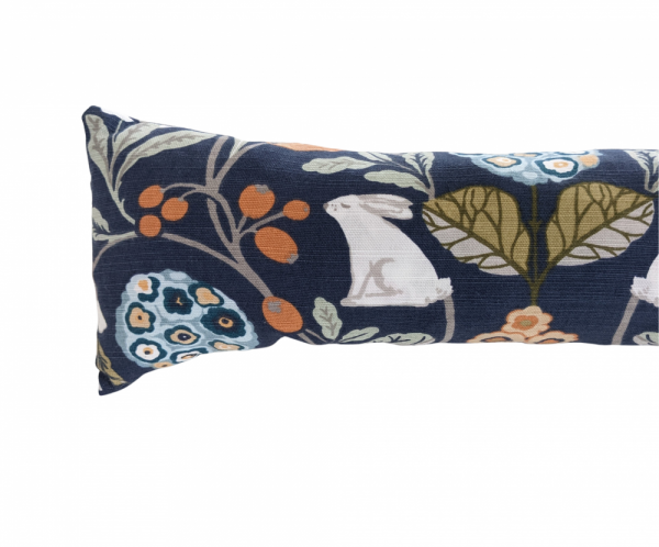 Navy Blue Woodland Rabbit Draught Excluder
