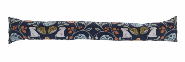 Navy Blue Woodland Rabbit Draught Excluder