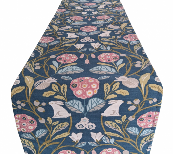 Teal and Pink Rabbits Table Runner 100-250cm
