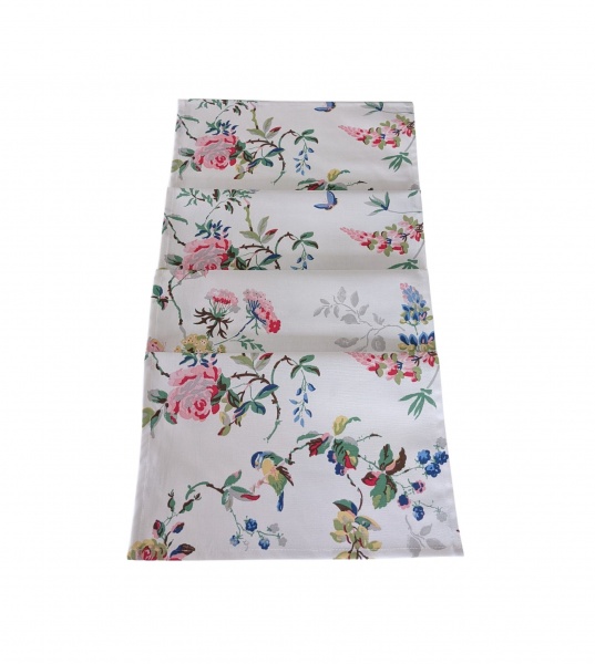 Cath Kidston Cream Pink Birds and Roses Table Runner 100-250cm