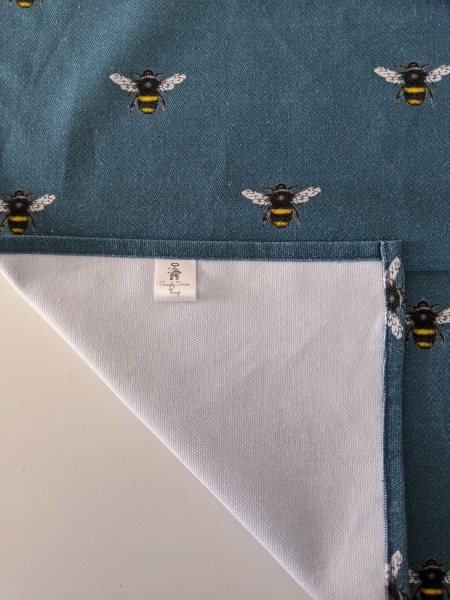 Denim Blue Bumble Bees Table Runner 100-250cm