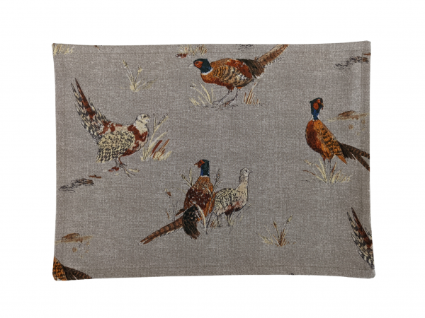 Natural Pheasants Fabric Placemats