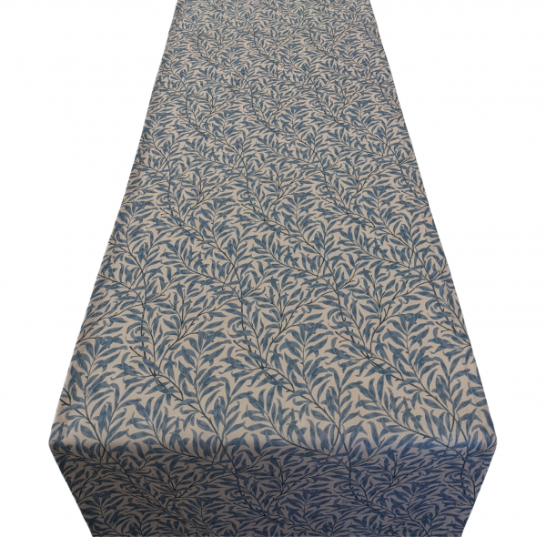William Morris and Co Willow Bough Leaf Blue Table Runner 100-250cm