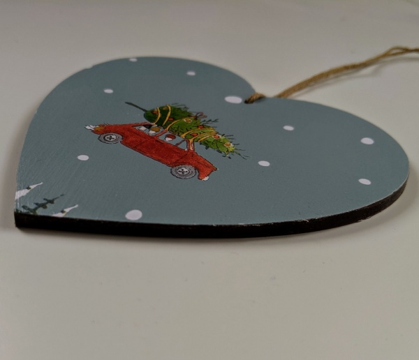 10cm Hanging Heart Decoration in Sophie Allport Home For Christmas