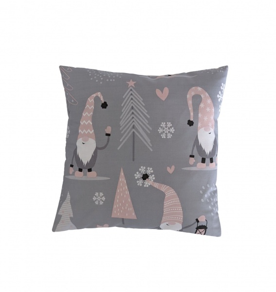 16'' Christmas Grey Pink White Gonk Gnome Cushion Cover