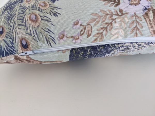 16'' Cushion Cover in Laura Ashley Belvedere Peacock Duckegg Blue