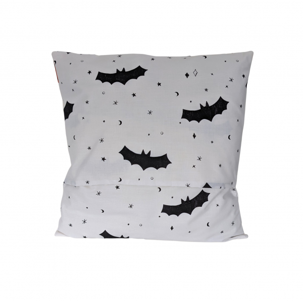 16'' Pumpkin and Bats Halloween Cushion Cover