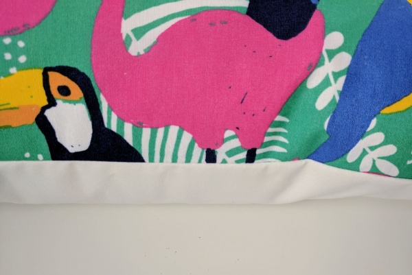 16'' Tropical Toucan Flamingo and Parrot Cushion Cover