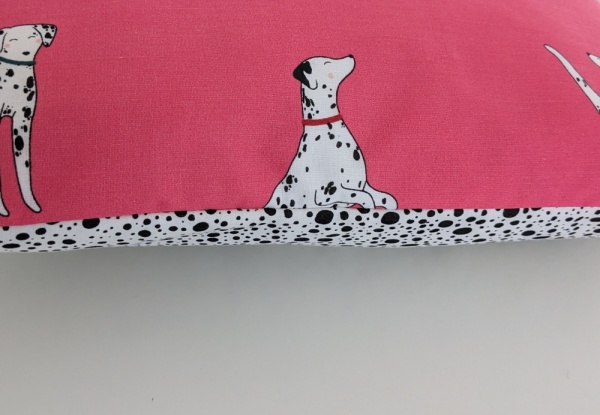 Pink Dalmation Dogs Cushion Cover 16''