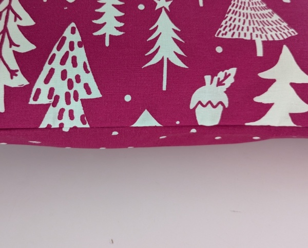 Purple Fushcia Christmas Trees Cushion Cover 16''