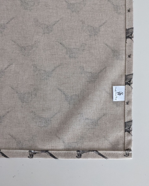 Black Pheasant Linen Look Tea Towel
