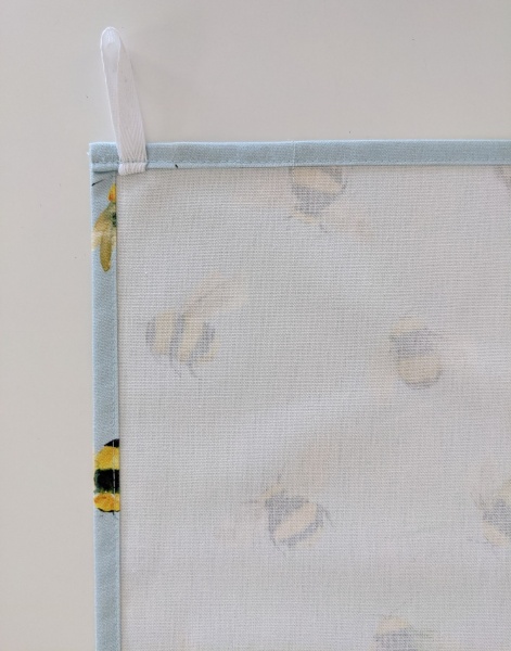 Bumble Bees Tea Towel Aqua Blue