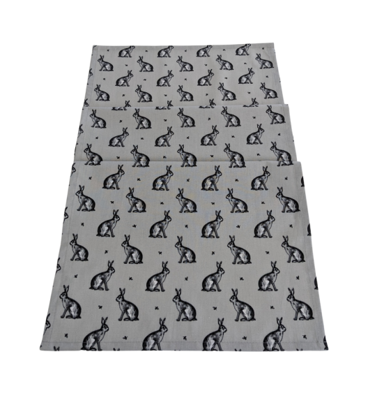 Grey Beatrix Rabbit Table Runner 100-250cm