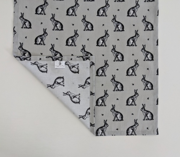 Grey Beatrix Rabbit Table Runner 100-250cm