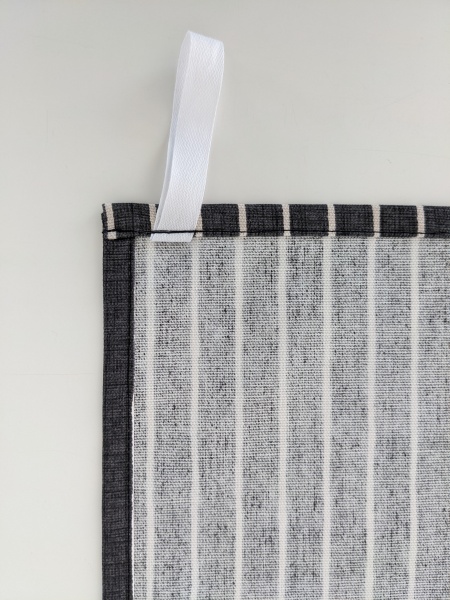 Charcoal Grey Stripe BCI Sustainable Cotton Tea Towel