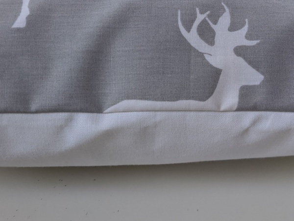 Cushion Cover in Laura Ashley Christmas Grey Stag 16''