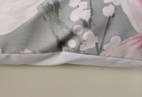 Cushion Cover in Laura Ashley Lottie Grey and Pink Flowers 16''