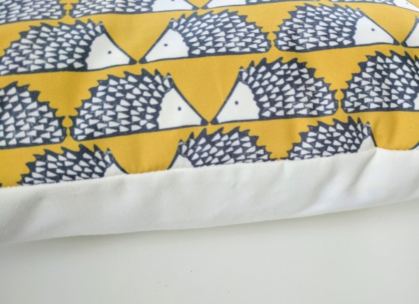 Cushion Cover in Scion Little Spike the Hedgehog Honey 16''