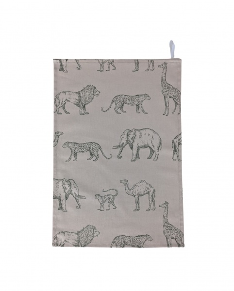 Forest Green Safari Tea Towel
