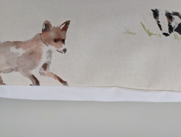 Fox and Badger Cushion Cover 14'' 16'' 18'' 20'' 22'' 24'' 26''