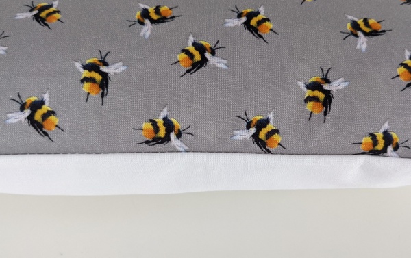 Grey Bumble Bee Cushion Cover 14'' 16'' 18'' 20'' 22'' 24'' 26''