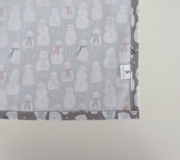 Christmas Snowman Grey Tea Towel