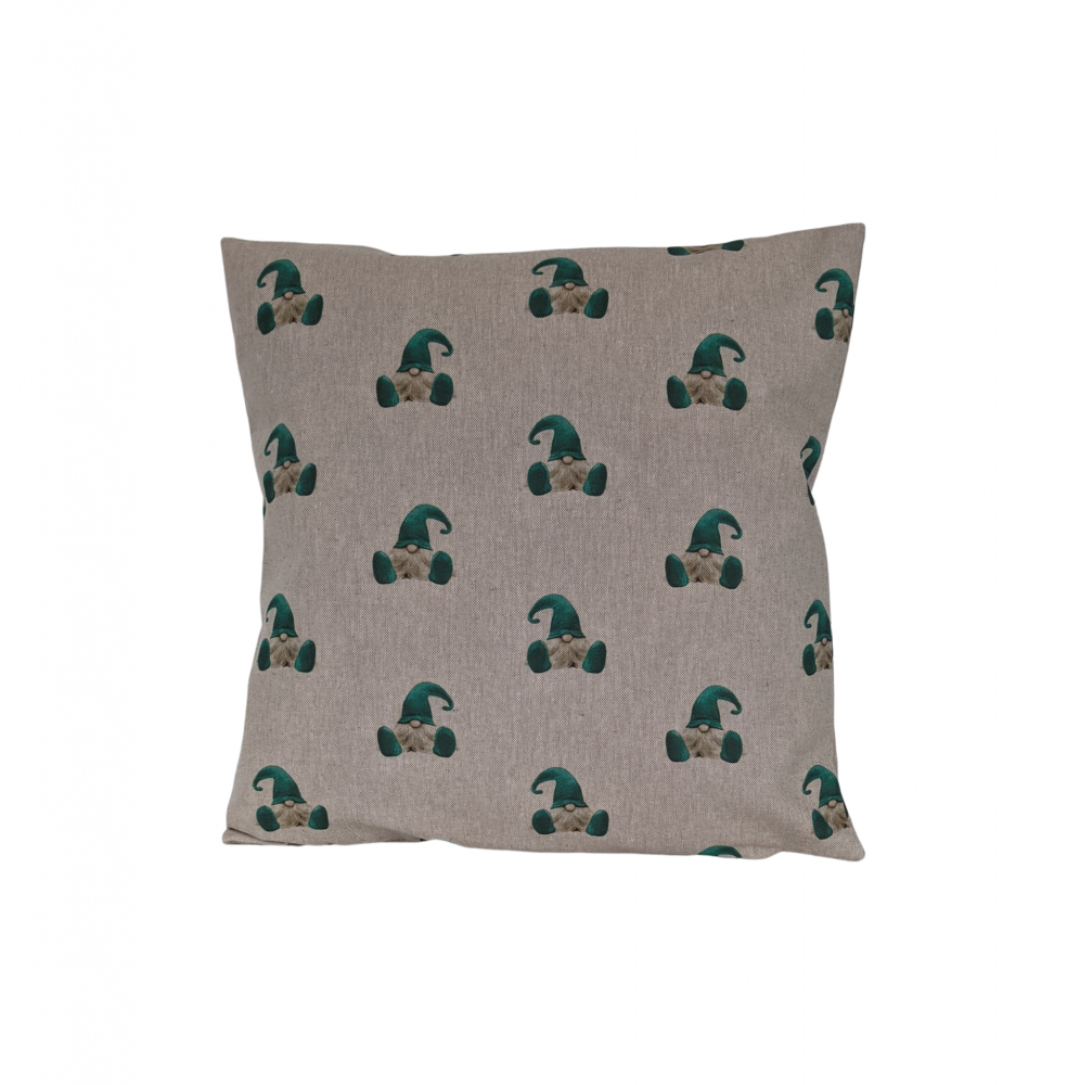 Christmas Green Elf Gonk Gnome Linen Look Cushion Cover 14'' 16'' 18'' 20'' 22'' 24'' 26''