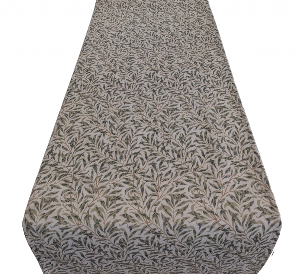 William Morris and Co Willow Bough Leaf Beige Green Table Runner 100-250cm