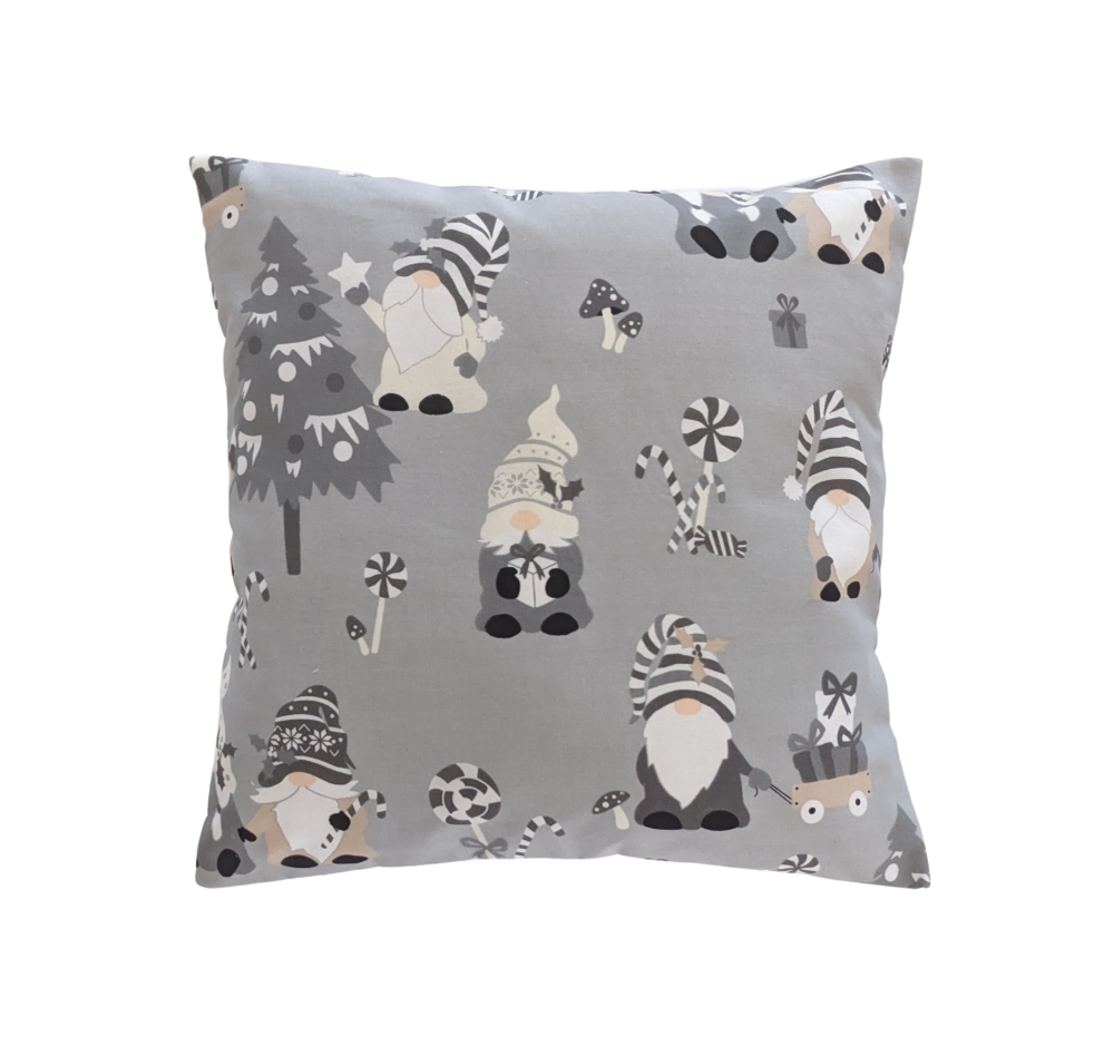 16'' Christmas Grey White Gonk Gnome Cushion Cover