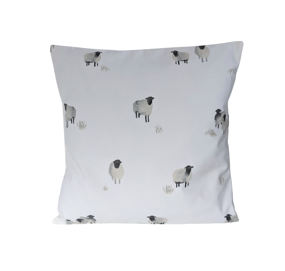 White Sheep Cushion Cover 16''