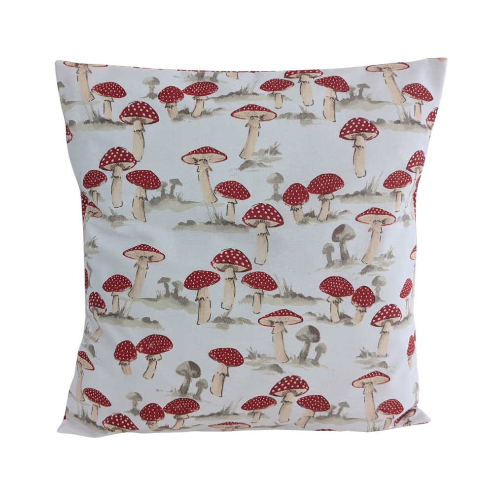 Red Toadstool Autumn Cushion Cover 16''