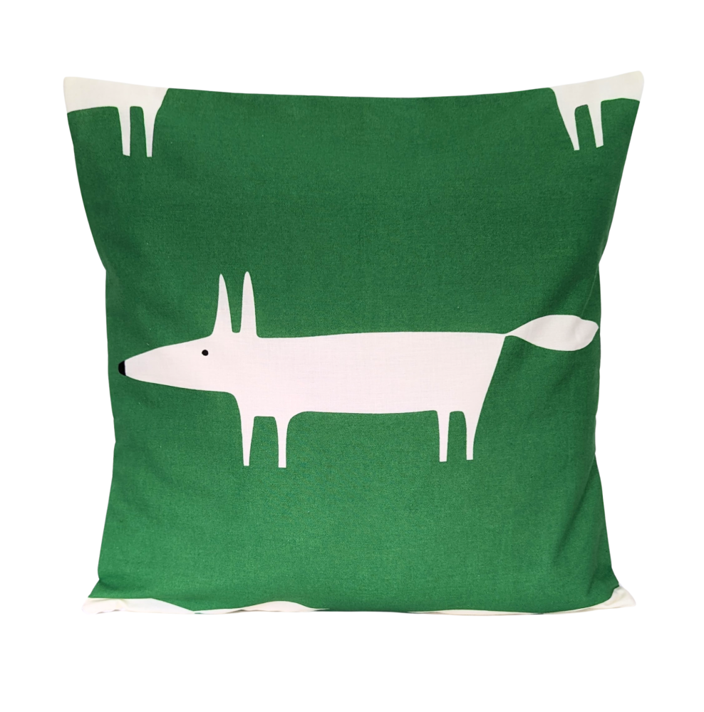 Cushion Cover in Scion Mr Fox Green 16''