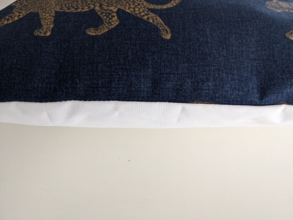 Navy and Gold Leopard Cushion Cover 14'' 16'' 18'' 20'' 22'' 24'' 26''