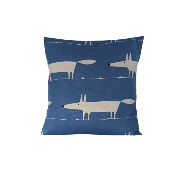 Scion Midi Mr Fox Denim Blue Cushion Cover 14'' 16'' 18'' 20'' 1