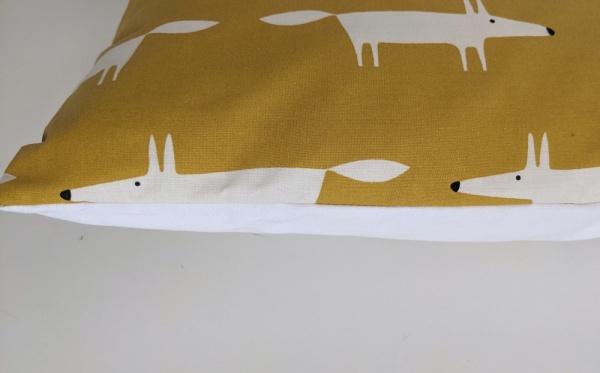 Cushion Cover in Scion Little Mr Fox Mustard Yellow 16''