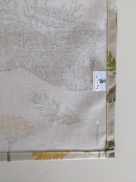 Taupe and Yellow March Spring Hare Tea Towel