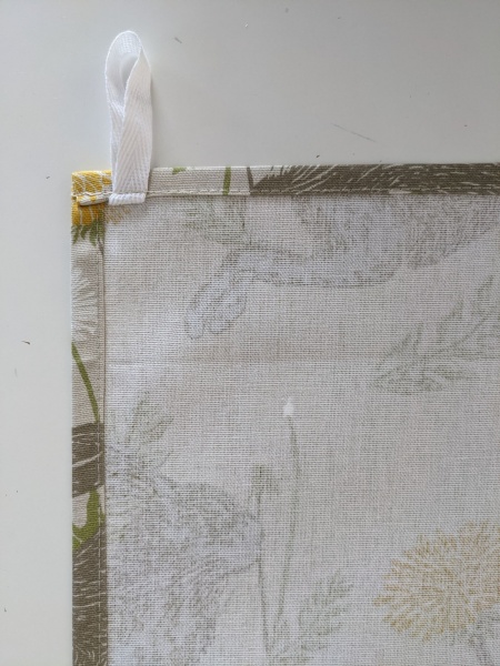 Taupe and Yellow March Spring Hare Tea Towel