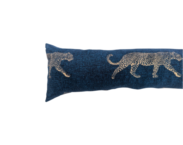 Teal Green and Gold Leopard Draught Excluder